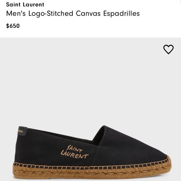 Saint Laurent Embroidered Espadrilles in Black Canvas - Picture 11 of 12